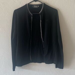Givenchy Sport black vintage cardigan with white trim